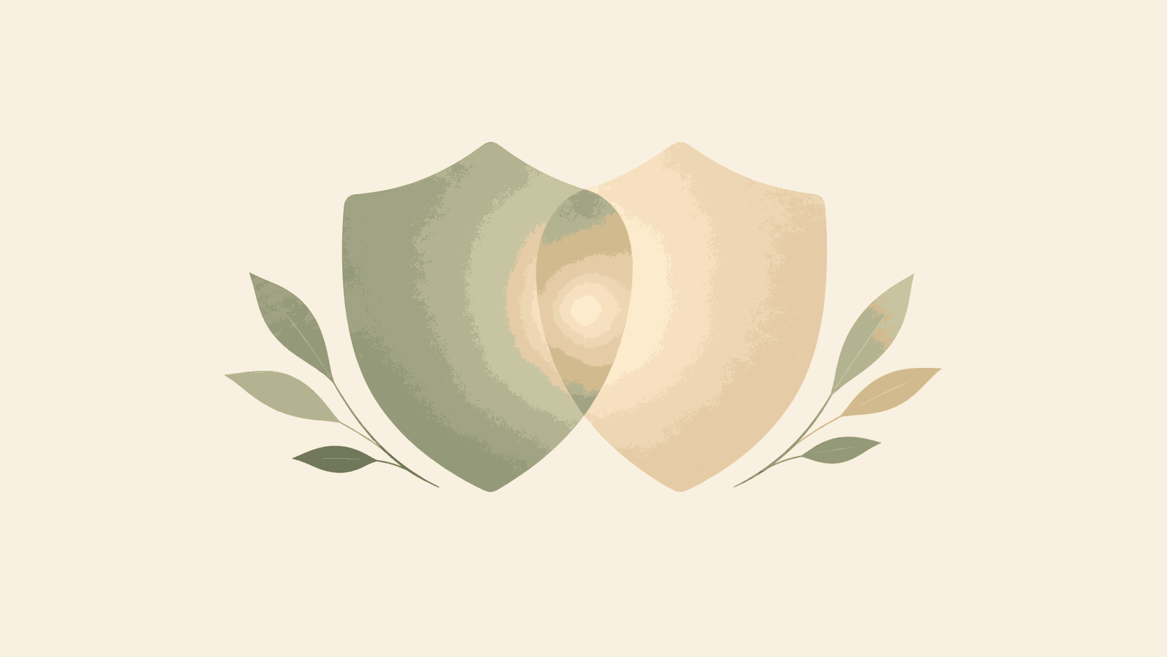 Illustration of two overlapping shield shapes symbolizing trust and mutual consent